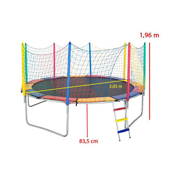 Cama Elástica Pula Pula 3,05m Lona Preta sem Emenda - Imagem 2