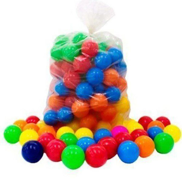Pacote com 100 Bolinhas de Plástico Coloridas